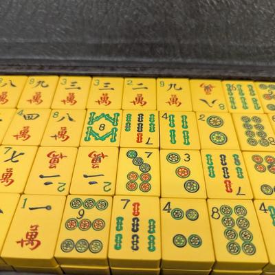 Pung Chow Mahjong Tiles w/ Box & 1923 How To Play Pung Chow Book