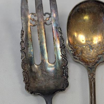 Antique Silverware WM Rogers H & T Old Company Plate Simpson H.M