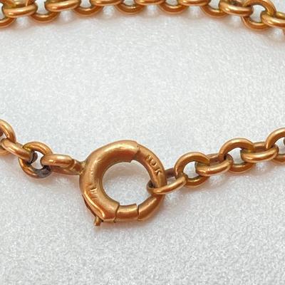 LOT 321: Monogramed Gold Locket and Chain - 10KT, TW 14.55g, 20"