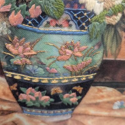 24 1/2" x 19" Cross Stitch Flower Bouquet