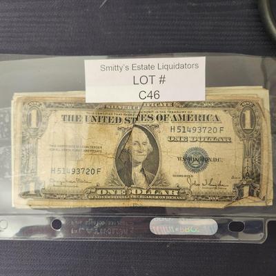7 $2 Dollar Bills, 3 $1 Silver Certificates