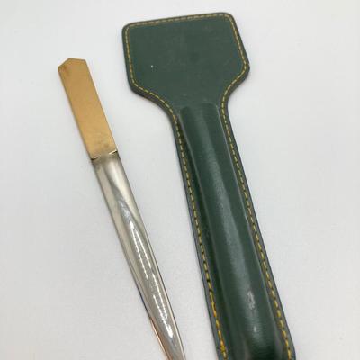 LOT 607: Jalga Gold Tone Watch, Vintage Letter Opener and Swiss Musical Movement Torna A Sorrento Music Box