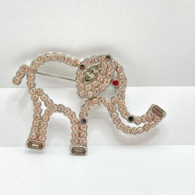 LOT 608: Fashion Jewelry Brooches with Rhinestones