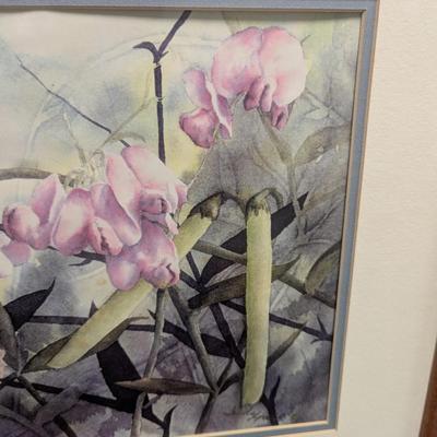 22" x 18" Framed Floral Flowers Judy Hull Numbered 2/150 Print