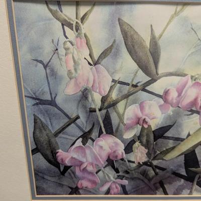22" x 18" Framed Floral Flowers Judy Hull Numbered 2/150 Print
