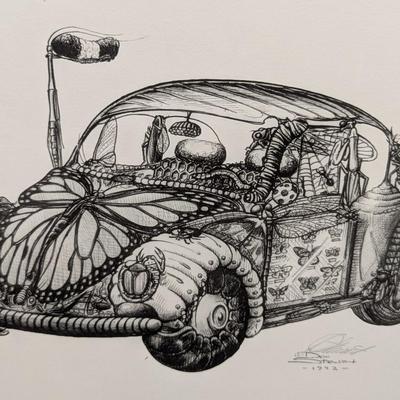 1992 Don Stewart Signed Bugs Of Bugs Print Between Glass