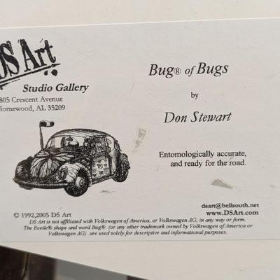 Sale Photo Thumbnail #885: 1992 Don Stewart Signed Bugs Of Bugs Print Between Glass