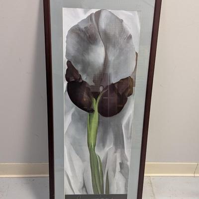 17 1/4" x 41 1/4" Framed Signed Georgia O'Keeffe Iris, 1919 Print