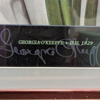 17 1/4" x 41 1/4" Framed Signed Georgia O'Keeffe Iris, 1919 Print