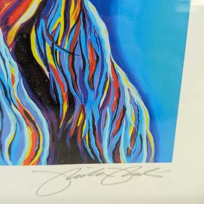 8 3/4" x 11 1/4" Framed Brando Cocker Spaniel By Michelle Mardis Print Signed & Numbered