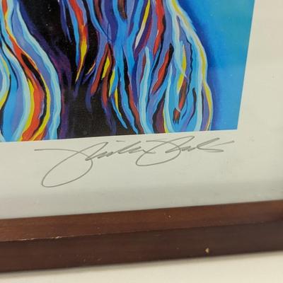 8 3/4" x 11 1/4" Framed Brando Cocker Spaniel By Michelle Mardis Print Signed & Numbered