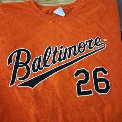 Lot of 5 Baltimore Orioles T Shirts Ripken Showalter Hardy Schoop