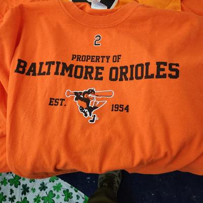 Lot of 5 Baltimore Orioles T Shirts Ripken Showalter Hardy Schoop