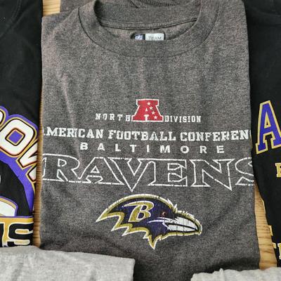 Lot of 5 Baltimore Ravens Tee Shirts Super Bowl