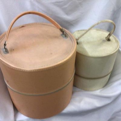 Peach and White Hat Boxes