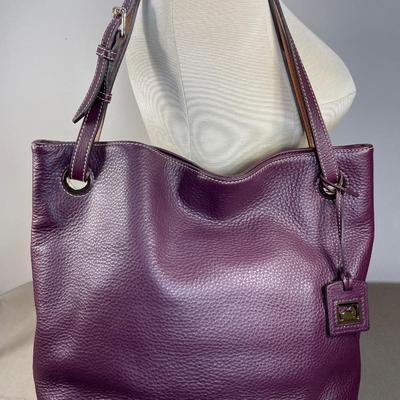 Dooney & Bourke Plum pebble Leather Handbag