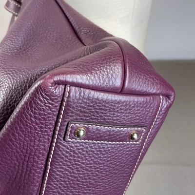 Dooney & Bourke Plum pebble Leather Handbag