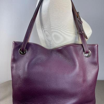 Dooney & Bourke Plum pebble Leather Handbag