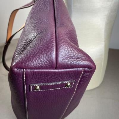 Dooney & Bourke Plum pebble Leather Handbag