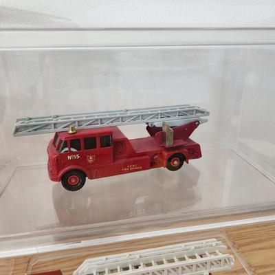 Lot of 4 Fire Trucks Lesney Merryweather Tootsie Toy Corgi