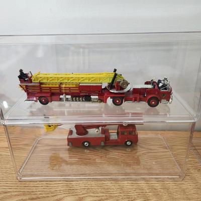 Lot of 4 Fire Trucks Lesney Merryweather Tootsie Toy Corgi