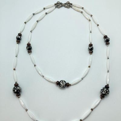 LOT 610: Necklace Collection -Three Strand Faux Pearls, Fresh Water Pearl Bracelet and Necklace and More