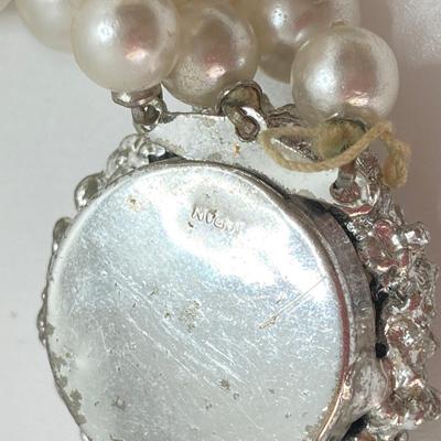 LOT 610: Necklace Collection -Three Strand Faux Pearls, Fresh Water Pearl Bracelet and Necklace and More