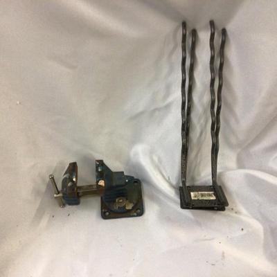Small Vise Tool and Two Metal Brackets