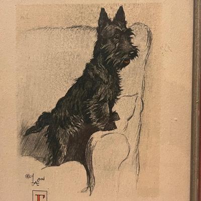 Scottish Terrier Framed Art - JP McEvoy Poem (PB-RG)