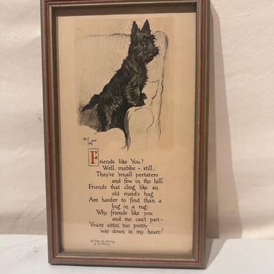 Scottish Terrier Framed Art - JP McEvoy Poem (PB-RG)