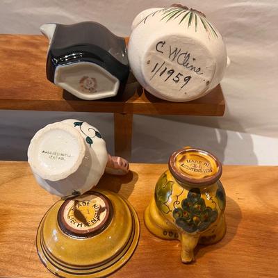 Collection of Creamers with Display Stands (LR-RG)