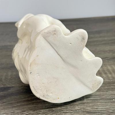 LOT 17D: Antique / Vintage Chalkware Victorian Woman Figurine, Chalkware Boy & Pottery Dutch Children Planter