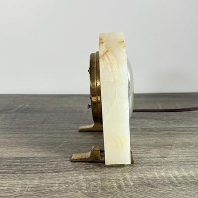 LOT 18D: Vintage Marble Electric Desk / Table Clock