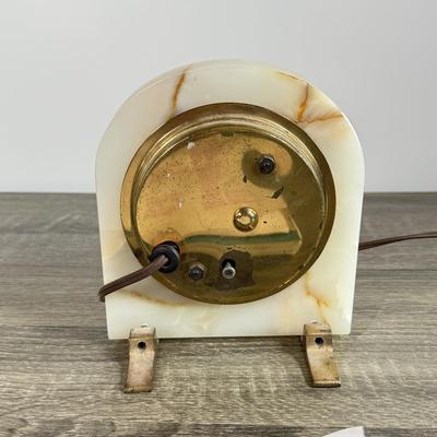 LOT 18D: Vintage Marble Electric Desk / Table Clock
