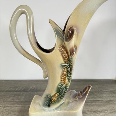 LOT 20D: Vintage Hull USA Art Pottery 14" Pinecone Ewer / Vase