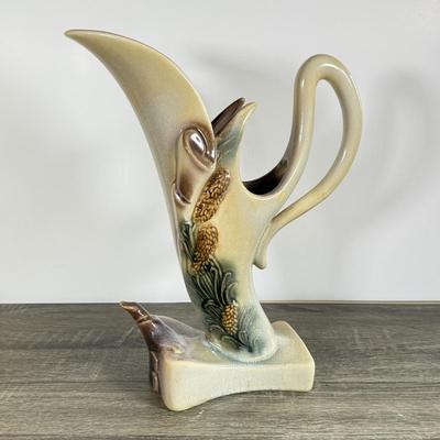 LOT 20D: Vintage Hull USA Art Pottery 14" Pinecone Ewer / Vase