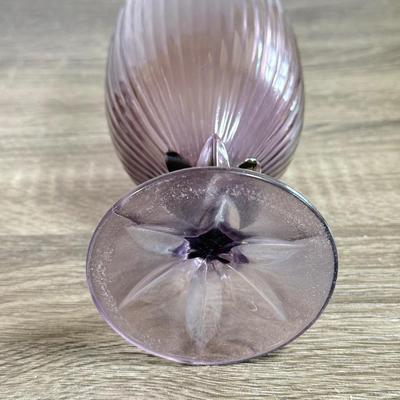 LOT 21D: Set of Eight (8) Purple Glass Fostoria Iced Tea Goblets