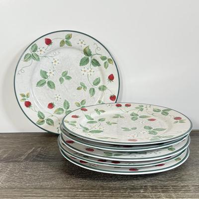 LOT 23D: International Tableworks Strawberry Fair China Plates