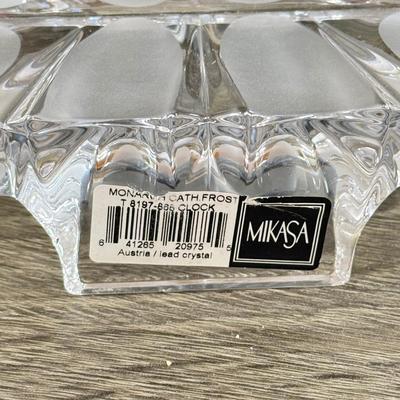 LOT 27D: Mikasa Crystal: #1 Photo Frame & Desk Clock