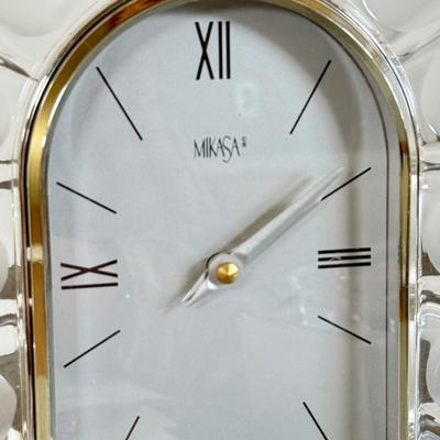 LOT 27D: Mikasa Crystal: #1 Photo Frame & Desk Clock