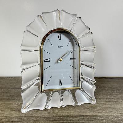 LOT 27D: Mikasa Crystal: #1 Photo Frame & Desk Clock