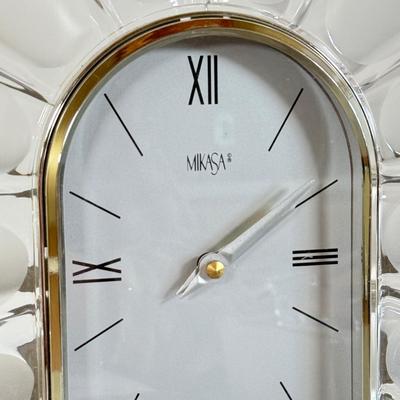 LOT 27D: Mikasa Crystal: #1 Photo Frame & Desk Clock