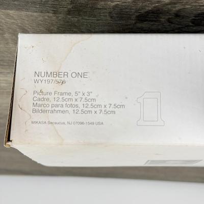 LOT 27D: Mikasa Crystal: #1 Photo Frame & Desk Clock