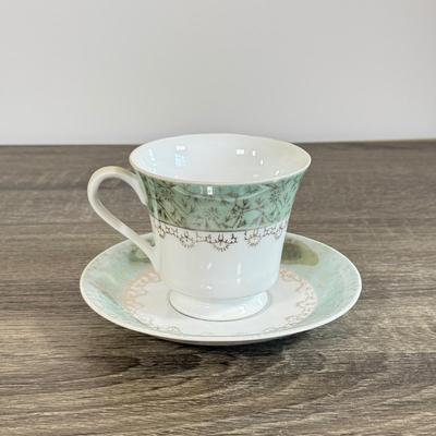 LOT 31D: Vintage Tea Cups w/ Matching Saucers: Nippon, Royal Winton June Festival & More