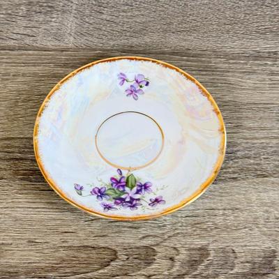 LOT 31D: Vintage Tea Cups w/ Matching Saucers: Nippon, Royal Winton June Festival & More