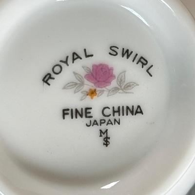 LOT 32D: Royal Swirl Fine China Dish Set