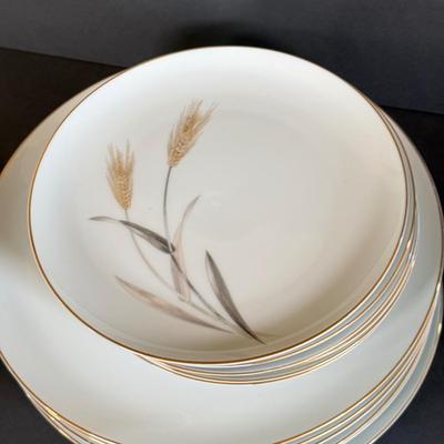 LOT 35D: Sango China Japan Autumn Gold Wheat Dish Set