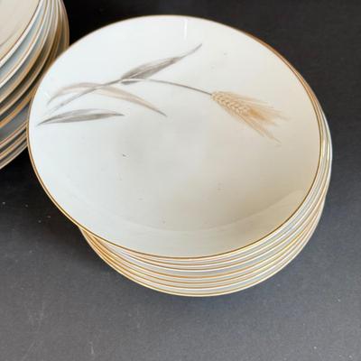 LOT 35D: Sango China Japan Autumn Gold Wheat Dish Set
