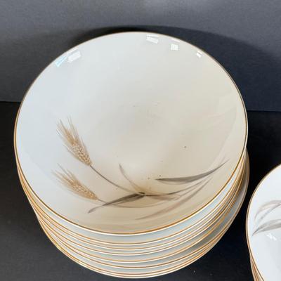 LOT 35D: Sango China Japan Autumn Gold Wheat Dish Set