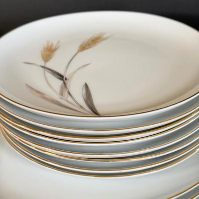 LOT 35D: Sango China Japan Autumn Gold Wheat Dish Set